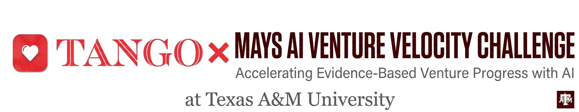 Texas A&M students from Tango Dating collaborating around a laptop, with AI-related graphics subtly overlaid, representing innovation.